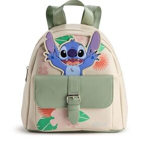 Disney Stitch Kids Backpack - Cream and Green